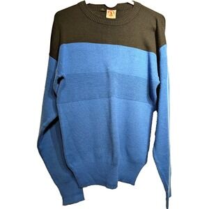 Vintage Mountain Goat by White Stag SkiWear Sweater Men L Color Block Wool Blend